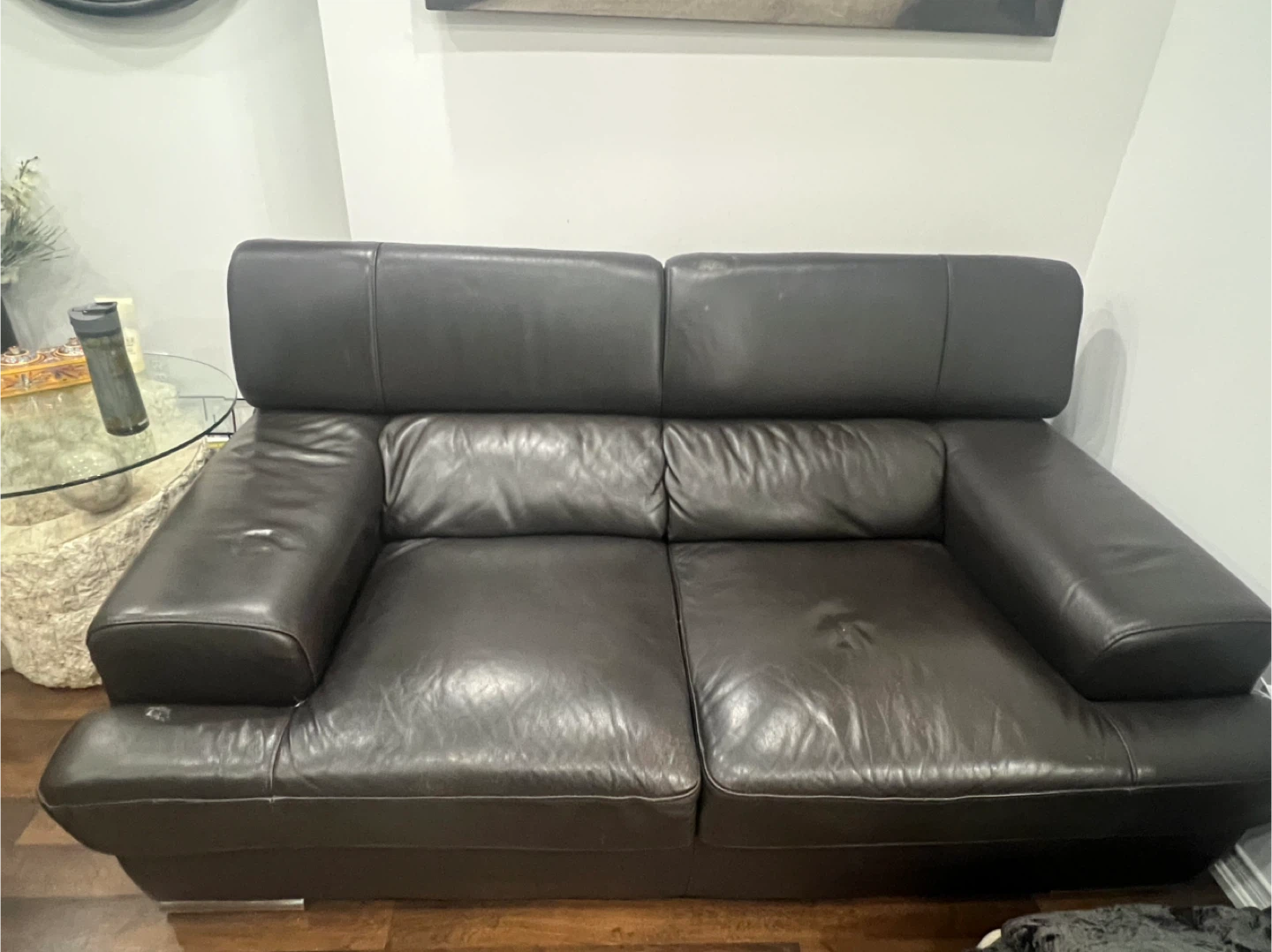 Brown Leather Sofa