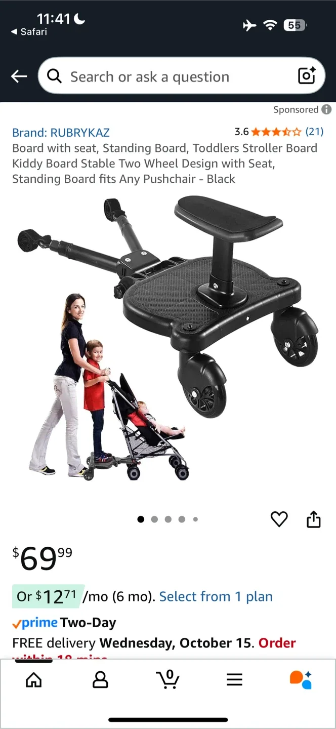 Bugaboo Wheeled Board - Black image indicator(3)