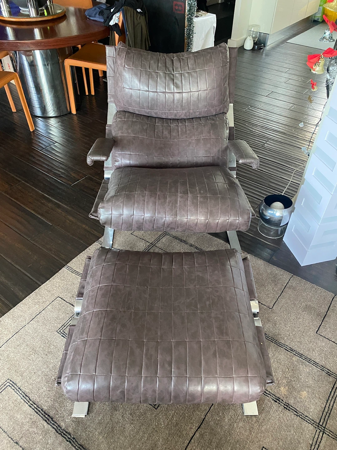 Mid-Century Modern Lounge Chair/Ottoman by Richard Hersberger - photo 4