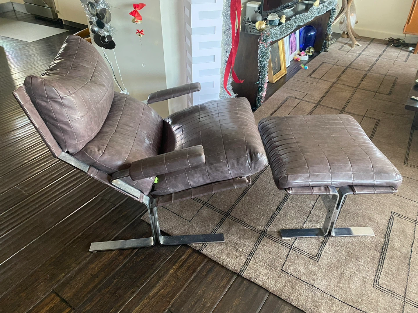 Mid-Century Modern Lounge Chair/Ottoman by Richard Hersberger