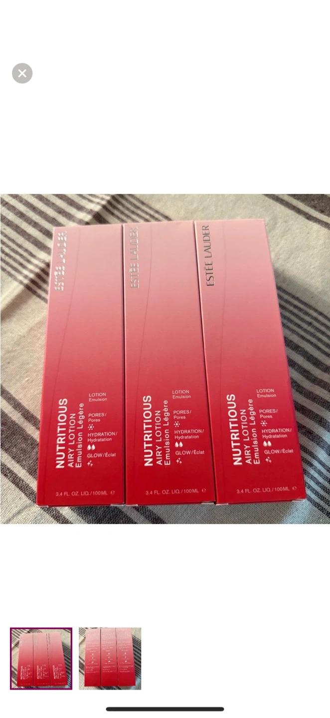 3X NEW Estee Lauder Nutritious Airy Lotion 3.4 fl oz