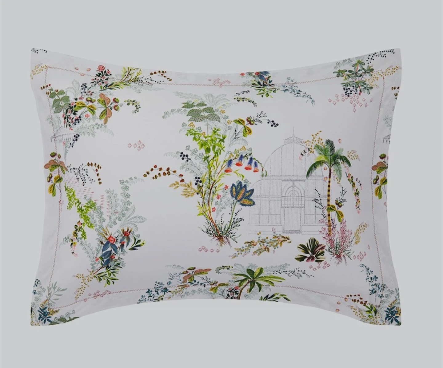 Yves Delorme Jardins Bedcover 98/98 inch and 2 small pillows - photo 2
