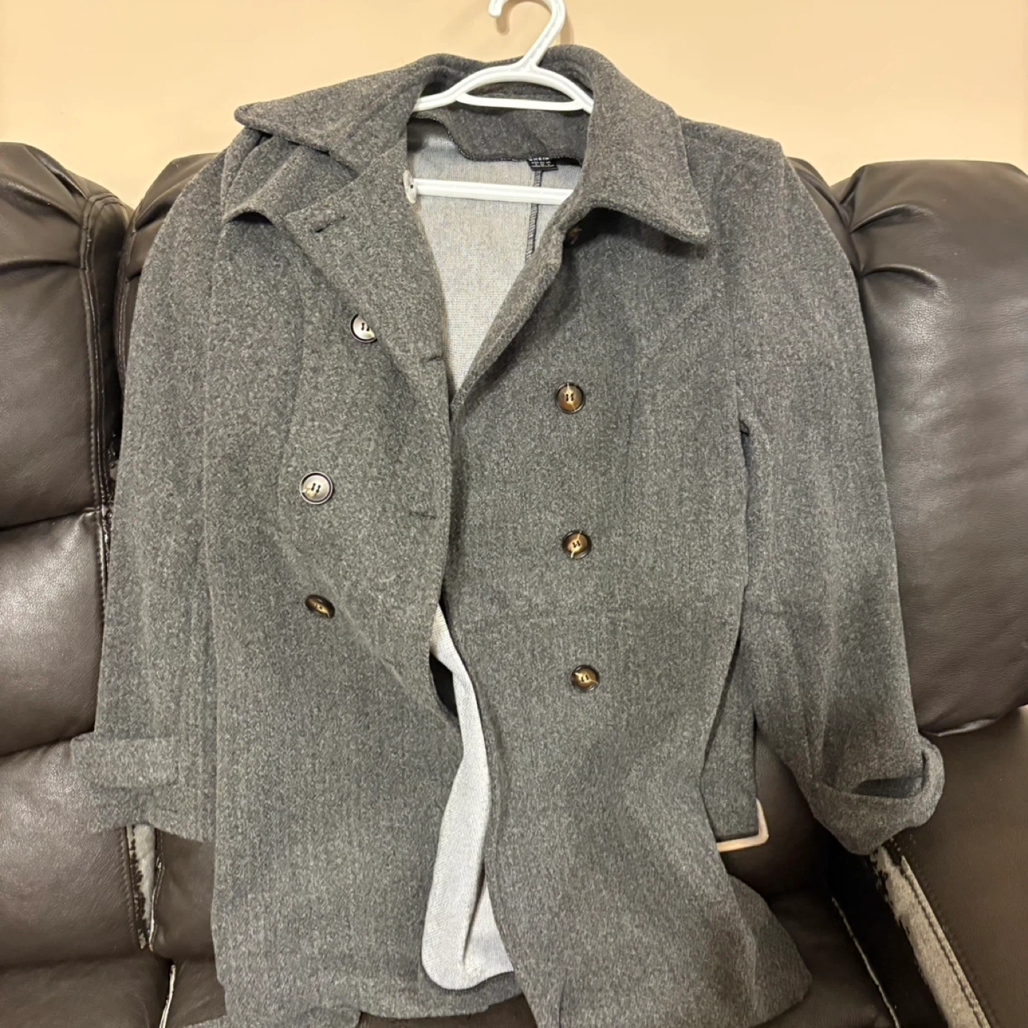 Grey Belted Trench Coat - photo 2