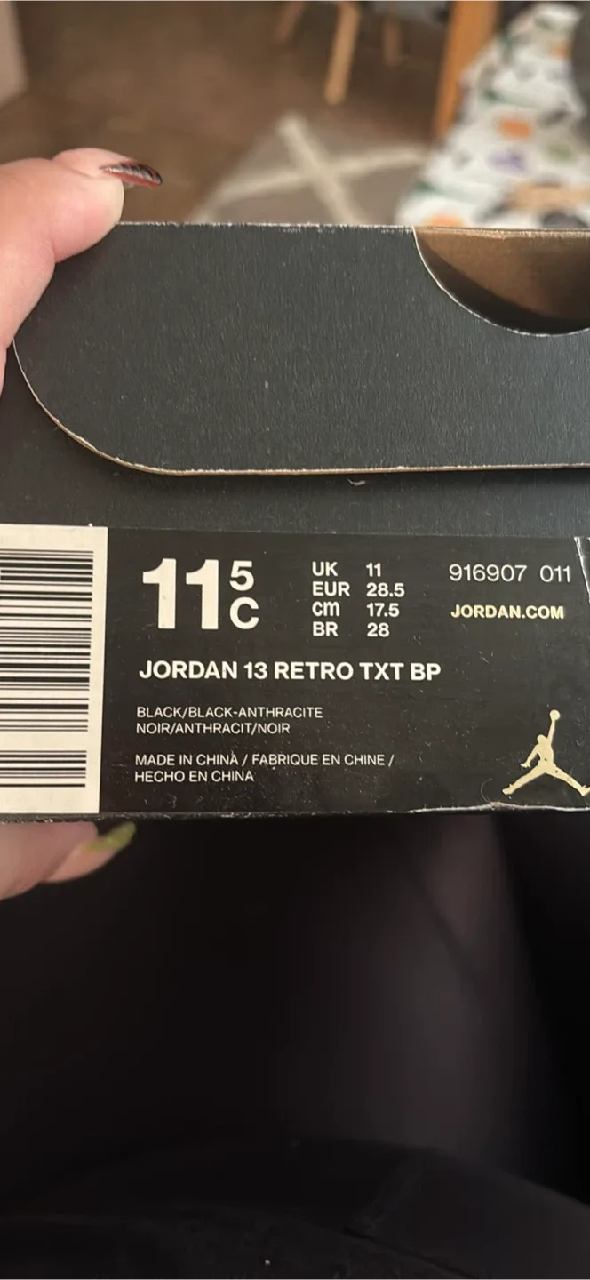 Jordan 13 Retro TXT BP Black Size 11.5C image indicator(2)