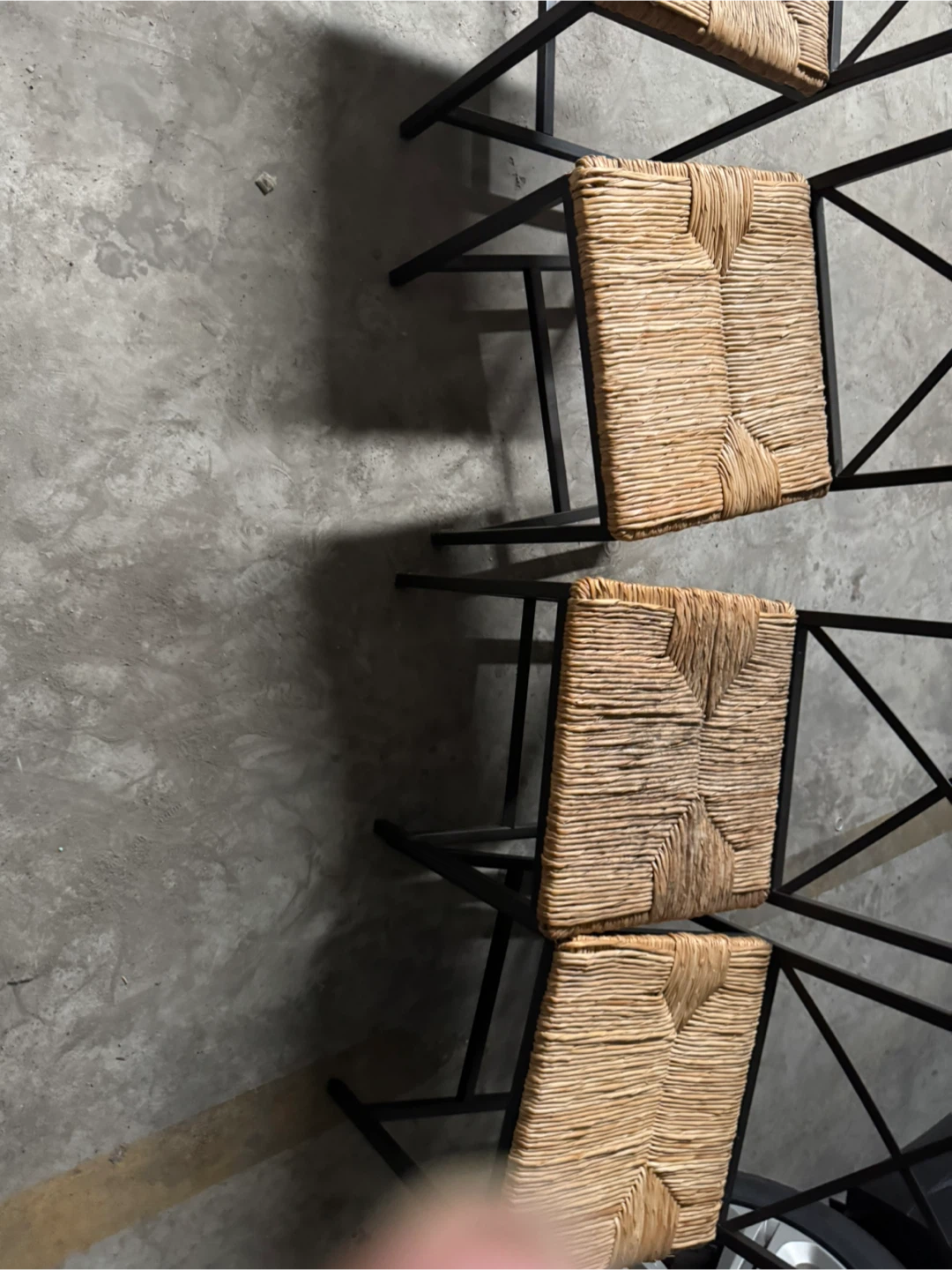 Set of 4 Wicker Seat Chairs - photo 3