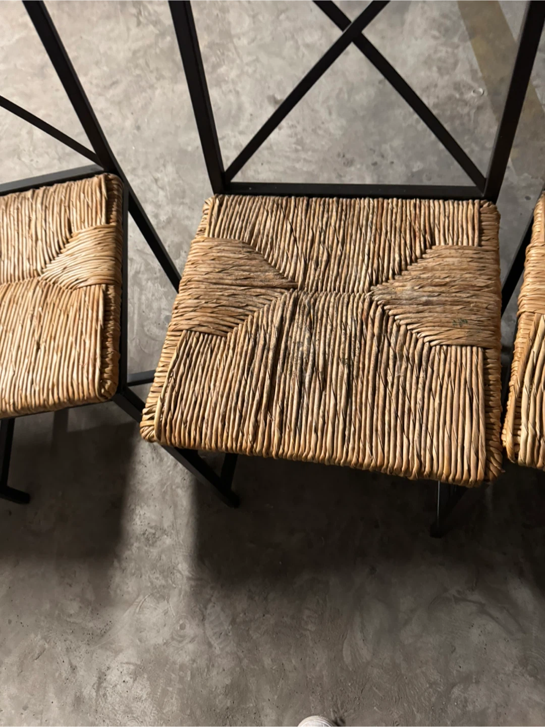 Set of 4 Wicker Seat Chairs - photo 4
