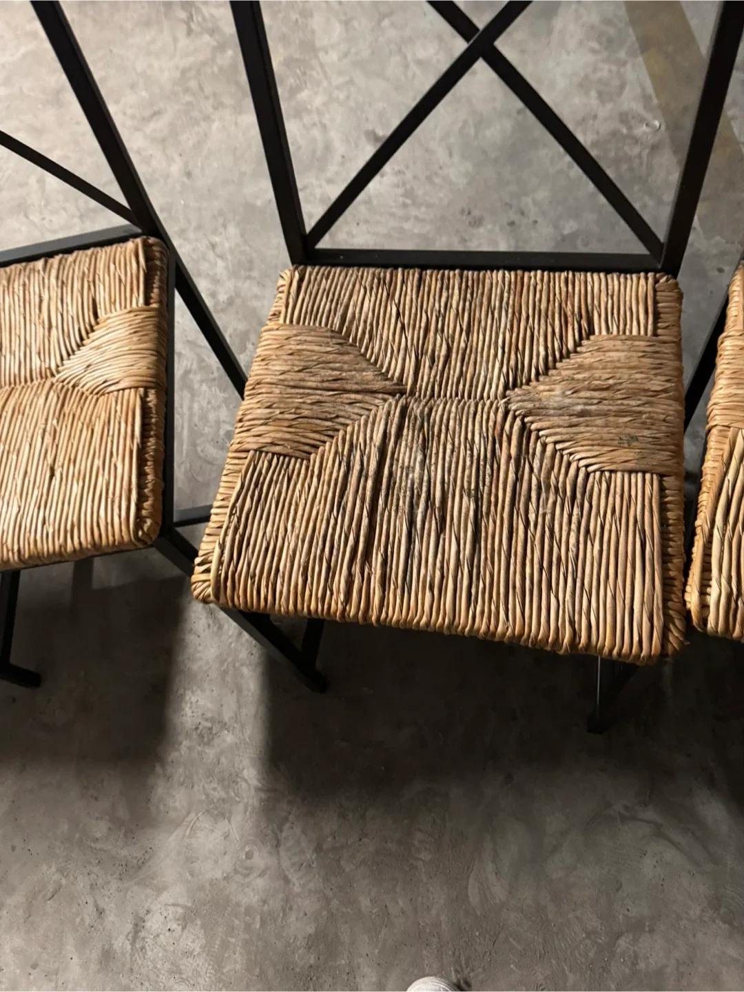 Set of 4 Wicker Seat Chairs image indicator(4)