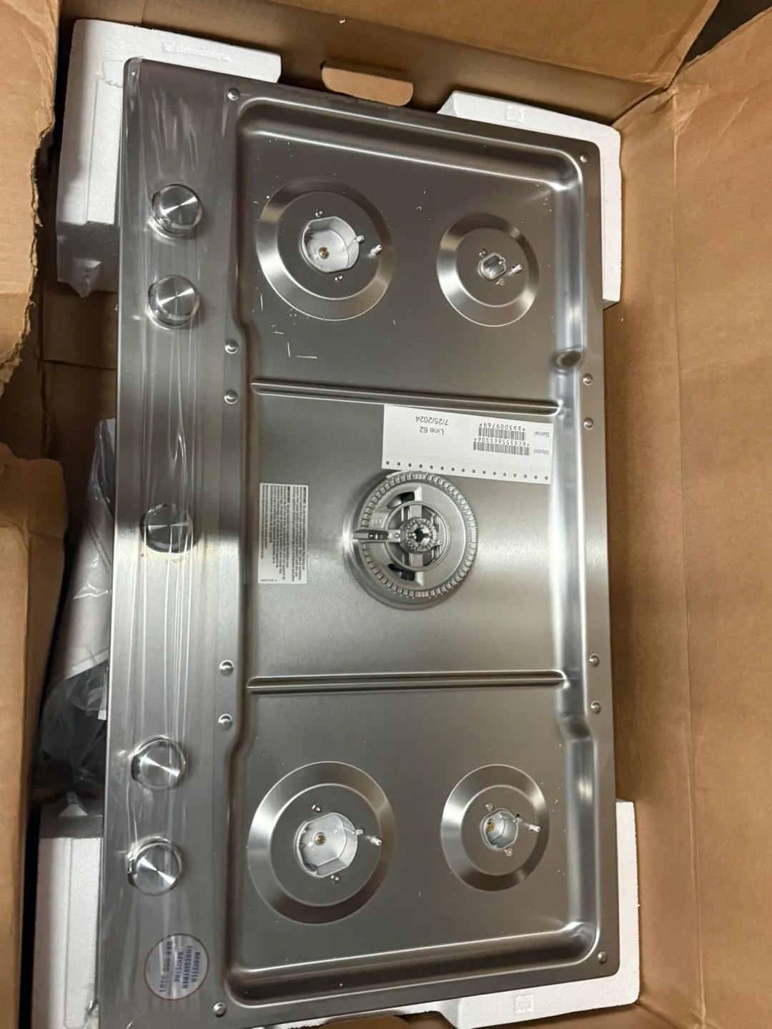 New Verona VDFREE365SS 36-inch Cooktop image indicator(4)