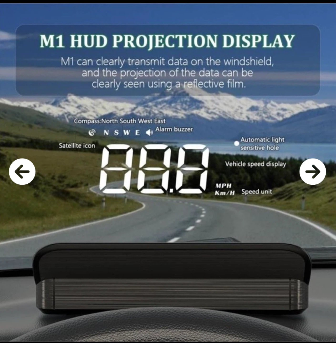 Liiiyuan M1 GPS HUD Speedometer, All Vehicles - photo 2