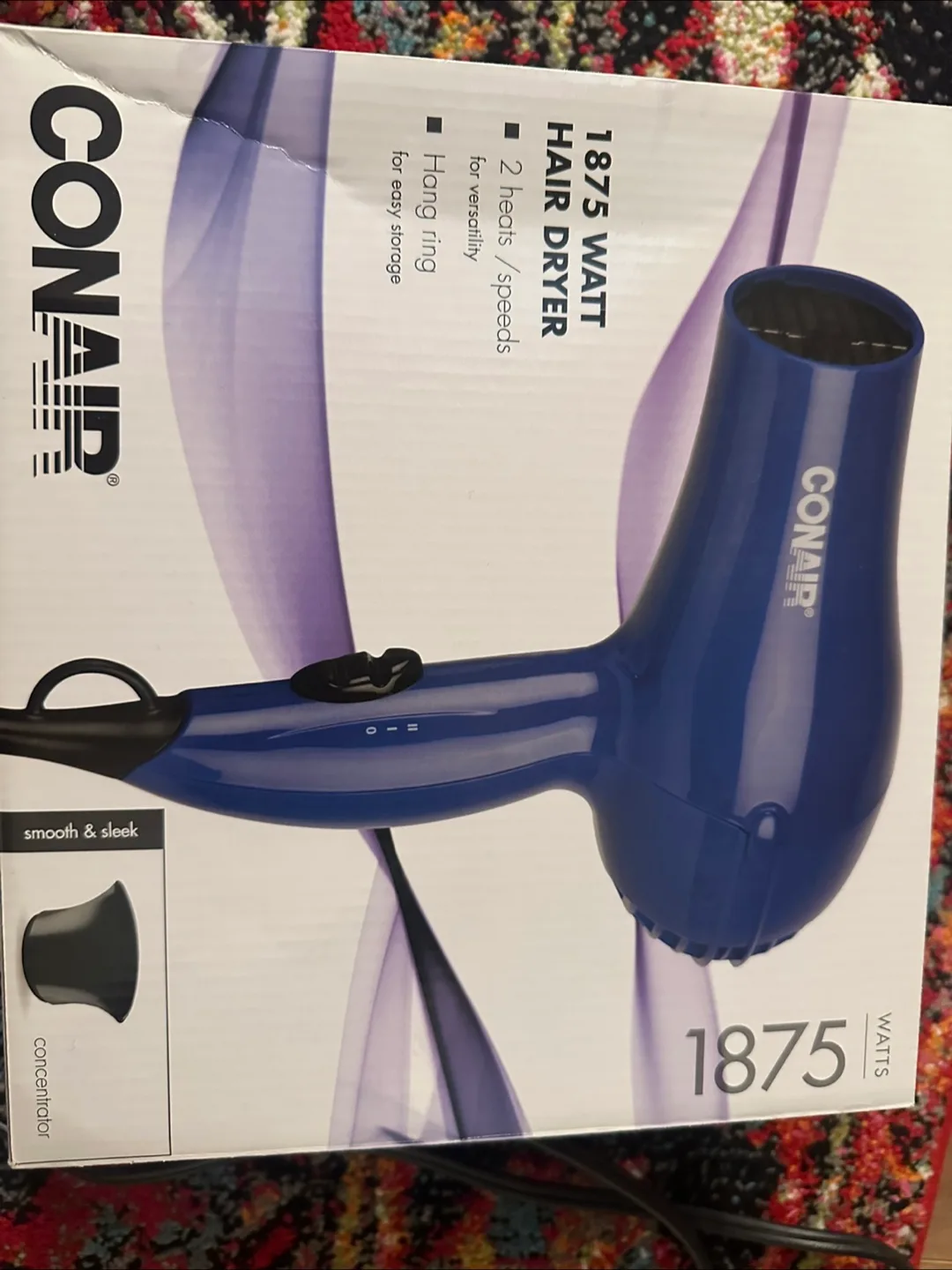 Conair 1875 Watt Hair Dryer - Blue image indicator(3)
