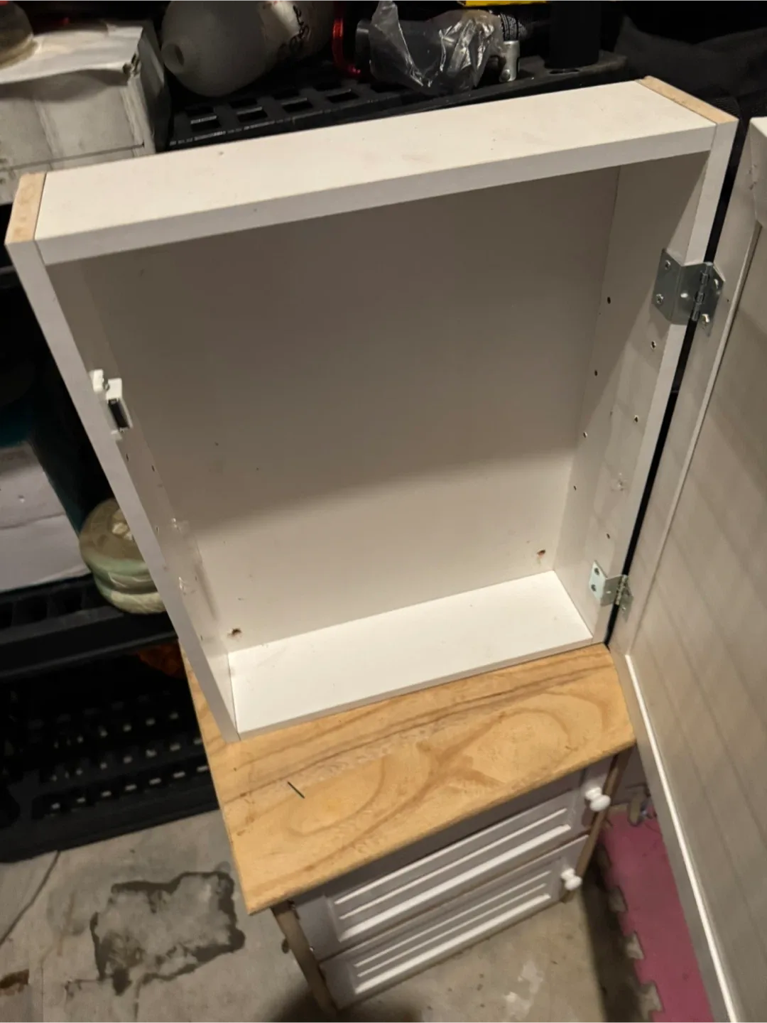 White Framed Mirror Cabinet image indicator(2)