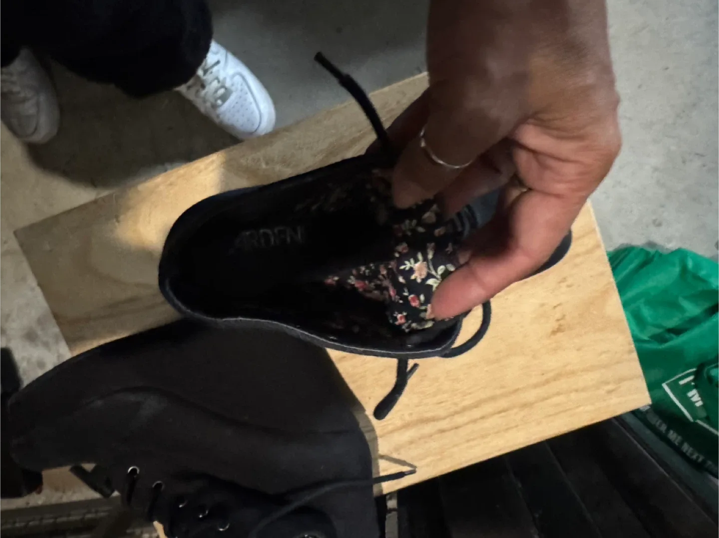 Black Wedge Lace-up Boots image indicator(3)