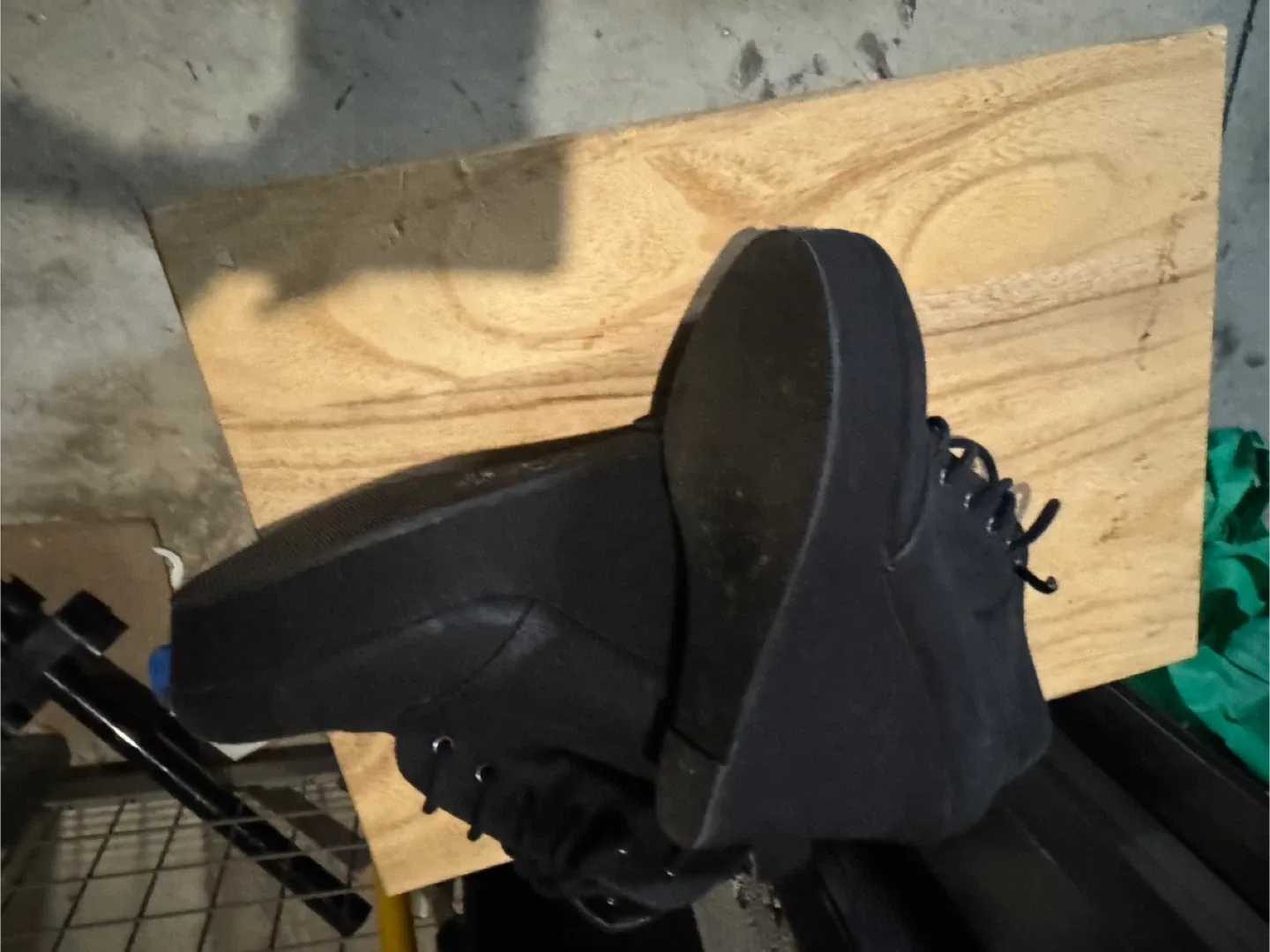 Black Wedge Lace-up Boots image indicator(2)