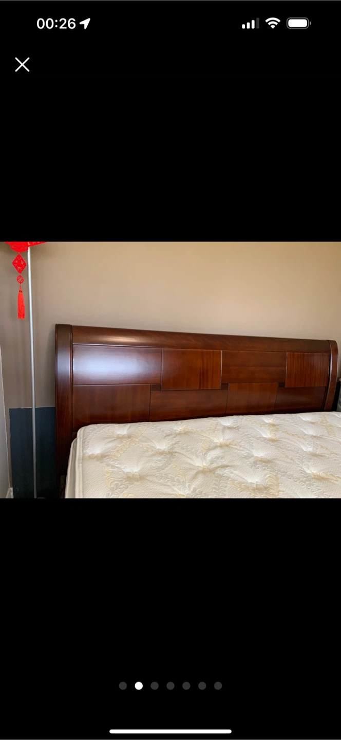 Full Bedroom set . King Bed + Mattress +2 Night tables . $ 2500 - photo 2