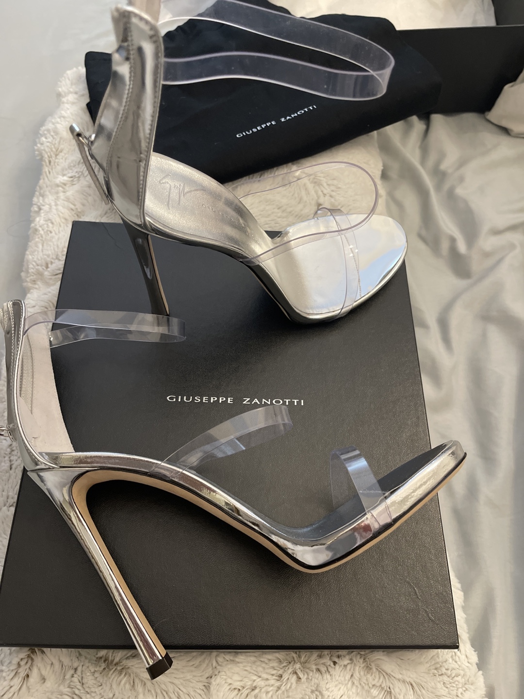 Giuseppe Zanotti Silver Heels - Size 39
