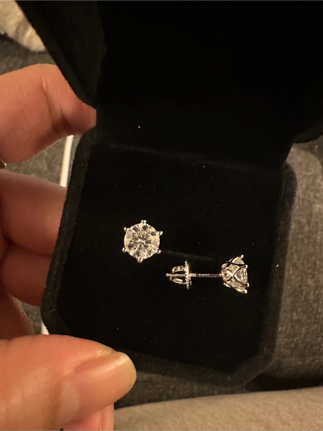 GRA Moissanite 2.0ct Diamond Earrings(1ct*2) - photo 2