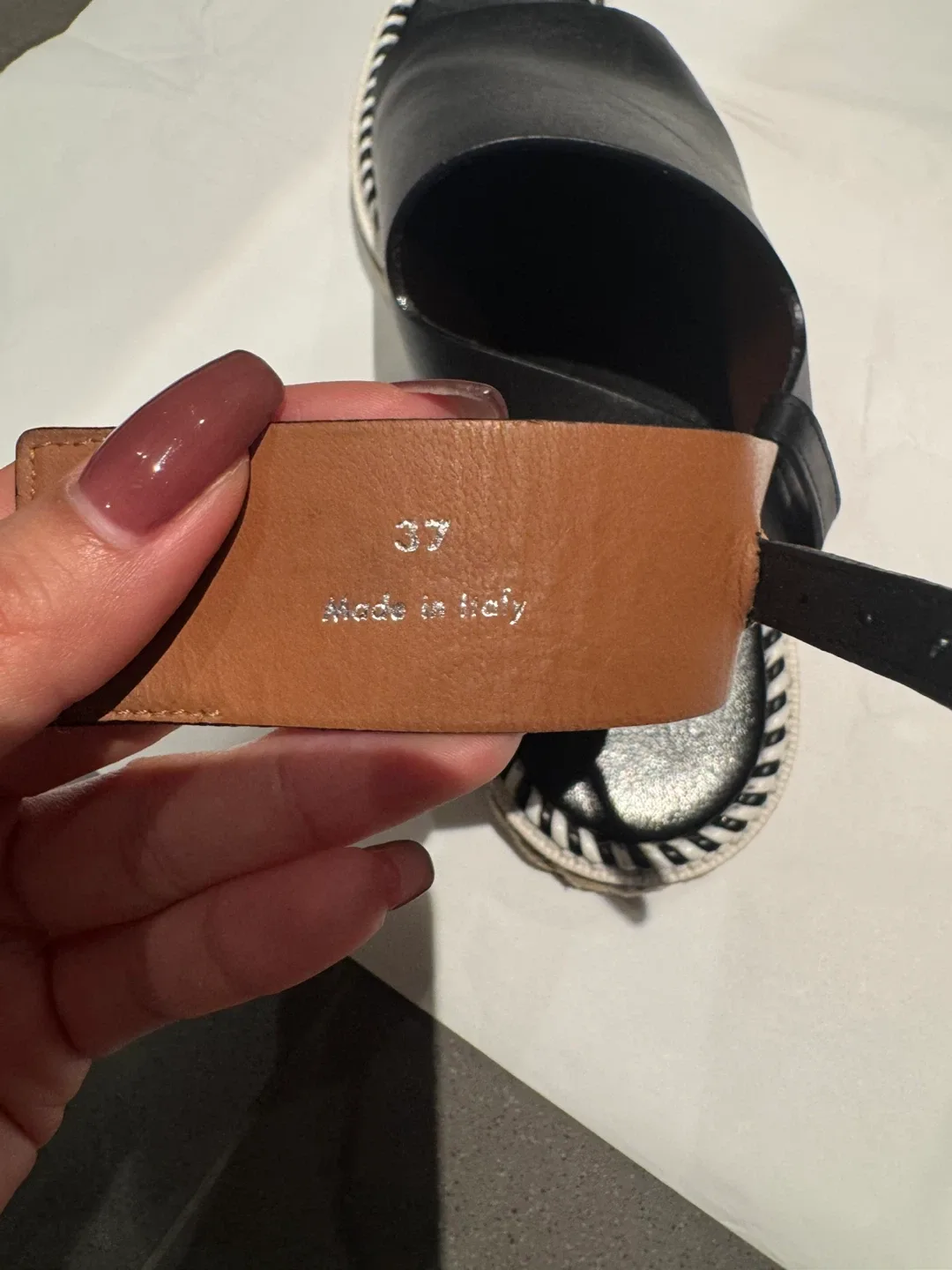 Givenchy Black Leather Espadrille Sandals - Size 37 image indicator(4)