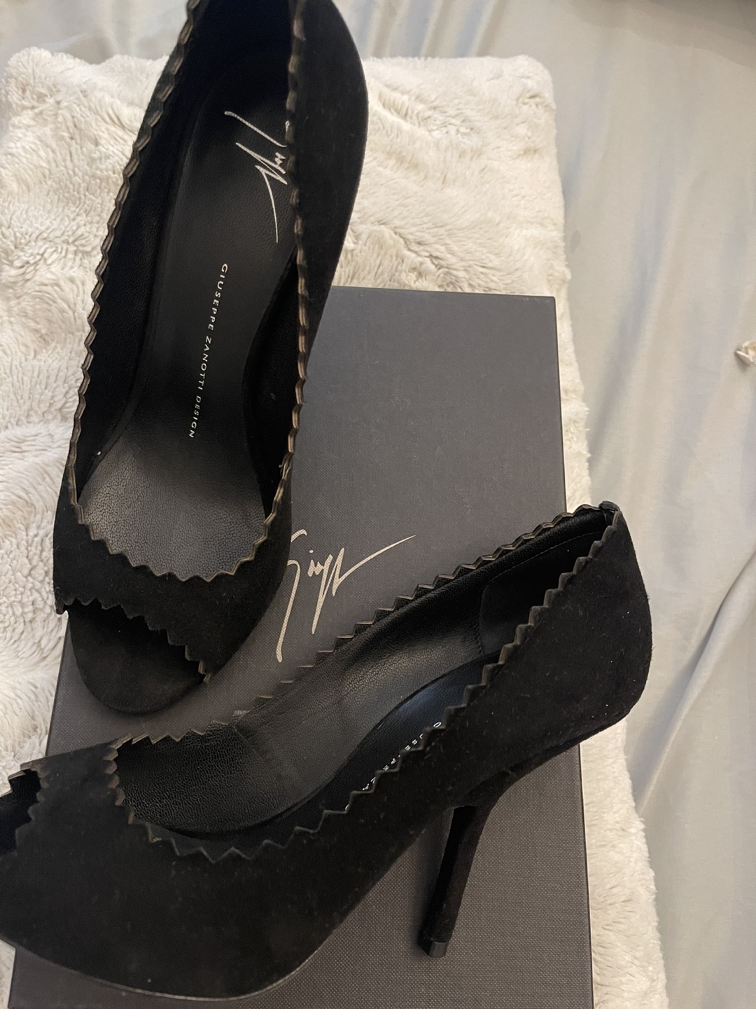 Giuseppe Zanotti Black Suede Heels - Size 38