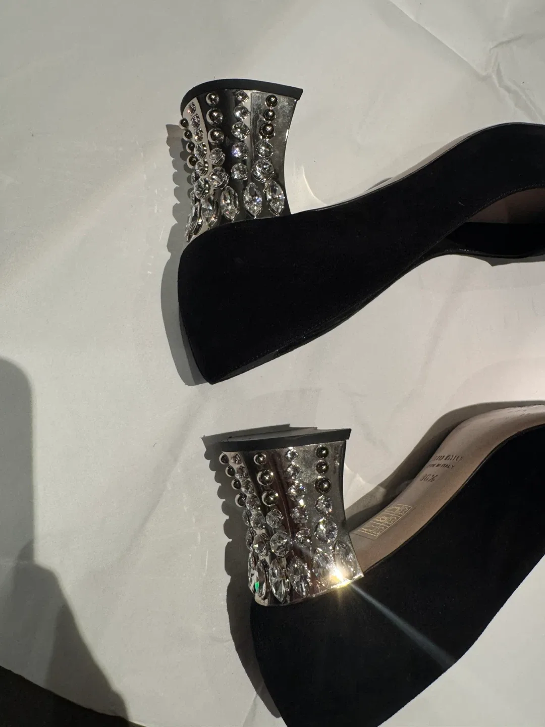 Miu Miu Black Suede Heels Size 36.5 image indicator(8)