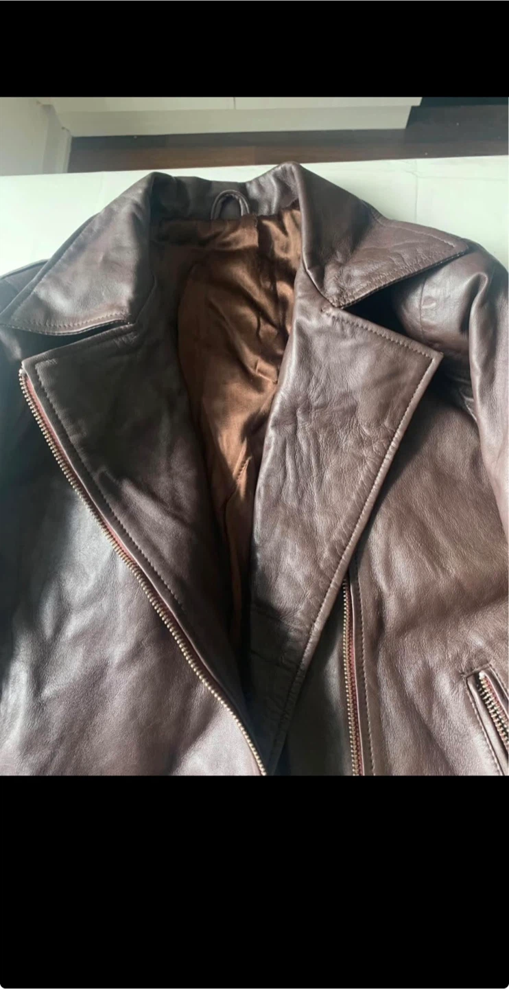 Brown Leather Jacket - photo 2
