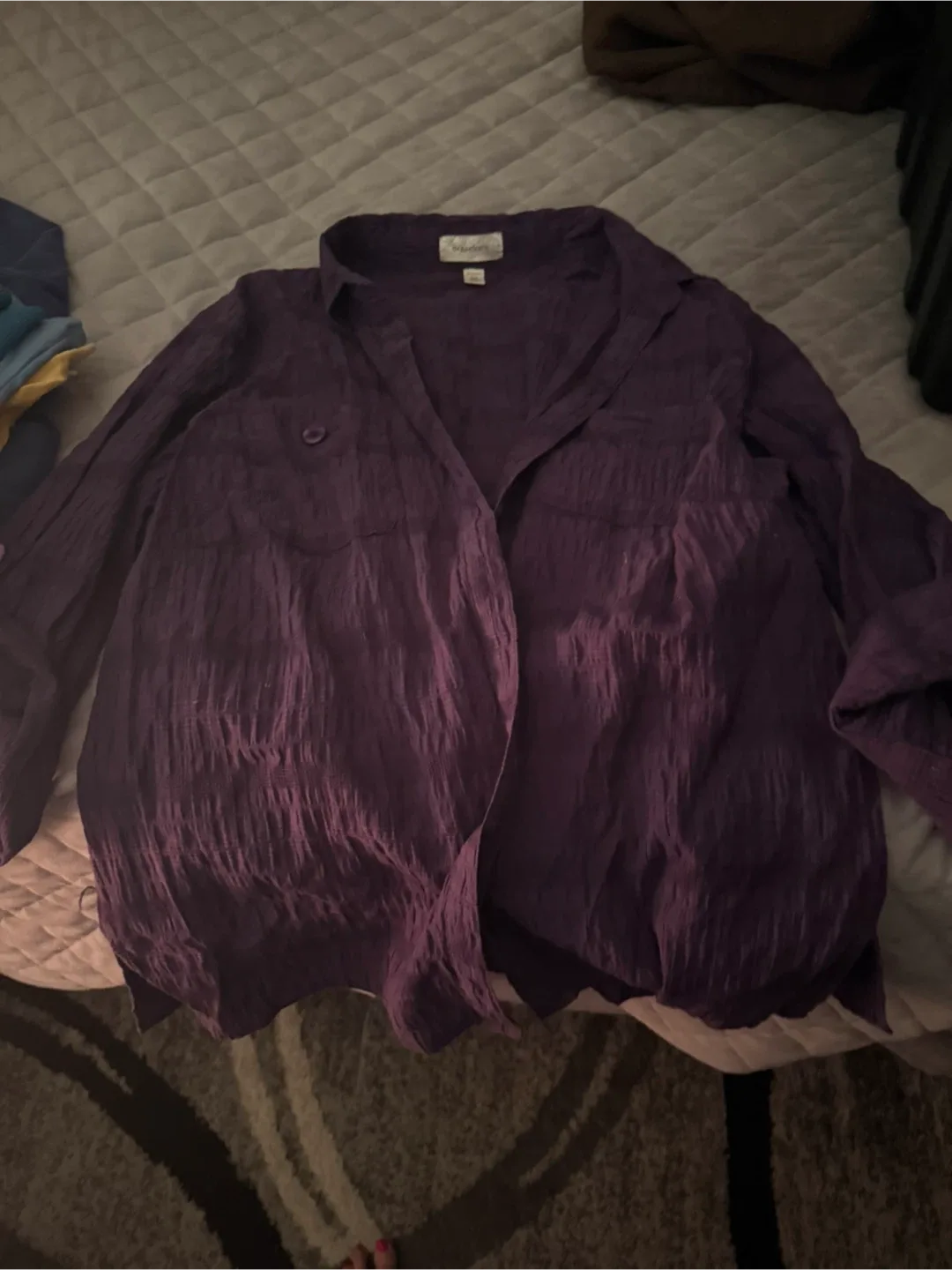 Sag Harbor Purple Button-Down Shirt thumbnail