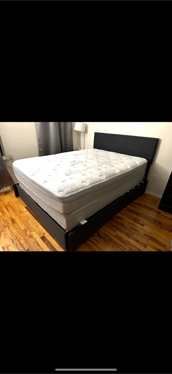 Queen Size Bed Frame and Mattress