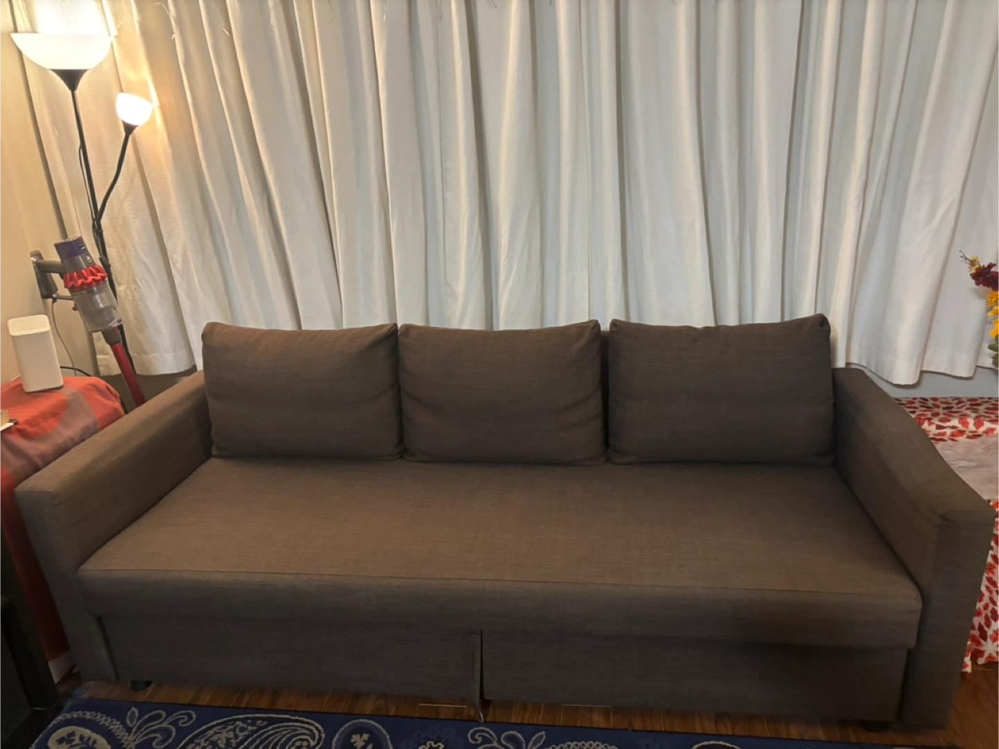 Brown Sofa Bed with Storage - photo 2