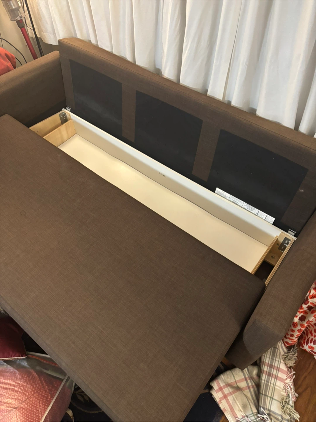 Brown Sofa Bed with Storage