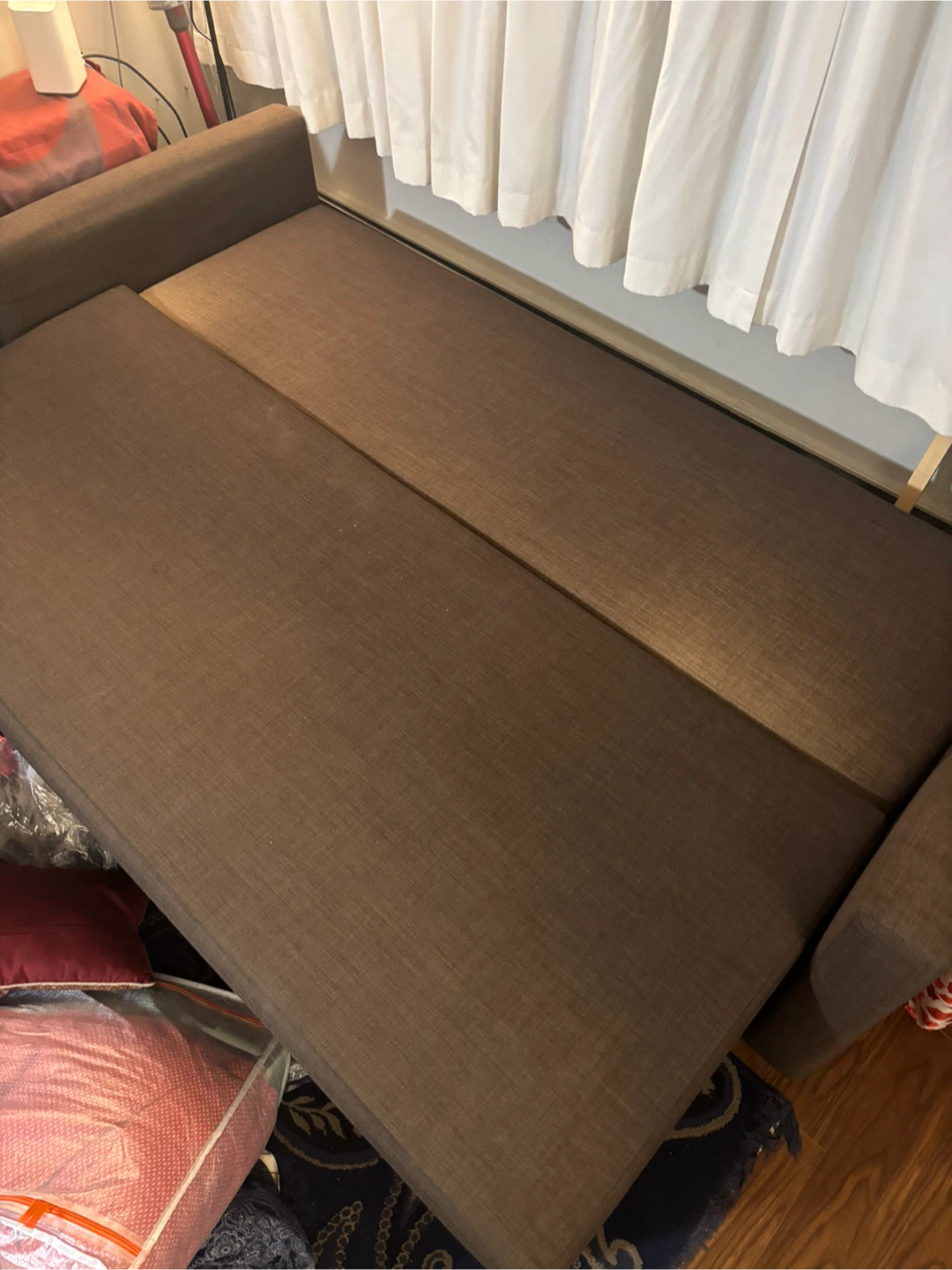 Brown Sofa Bed with Storage - photo 3