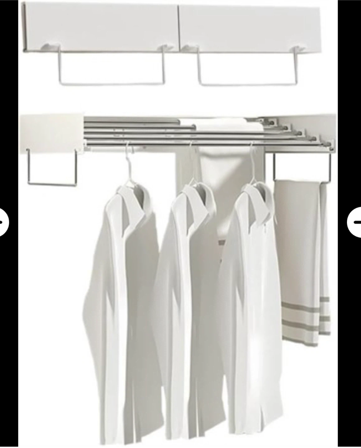 Wall Mounted Clothes Drying Rack, 80cm, White