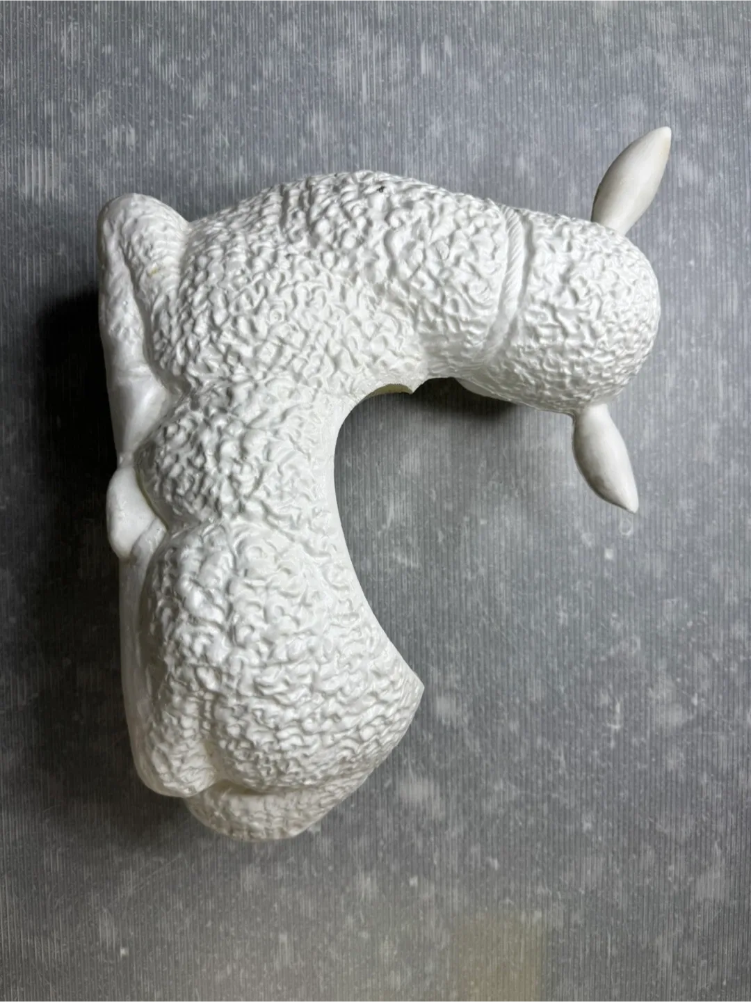 vintage BLOW MOLD LAMB Planter Flower Pot Easter Christmas image indicator(7)