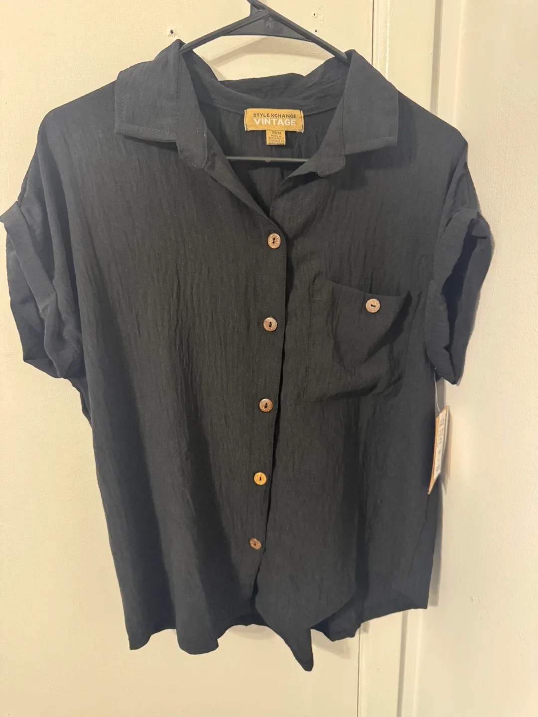 Black Button-Down Shirt M/M thumbnail