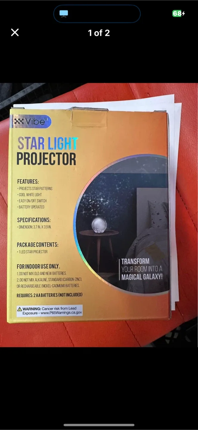 Vibe Star Light Projector image indicator(2)