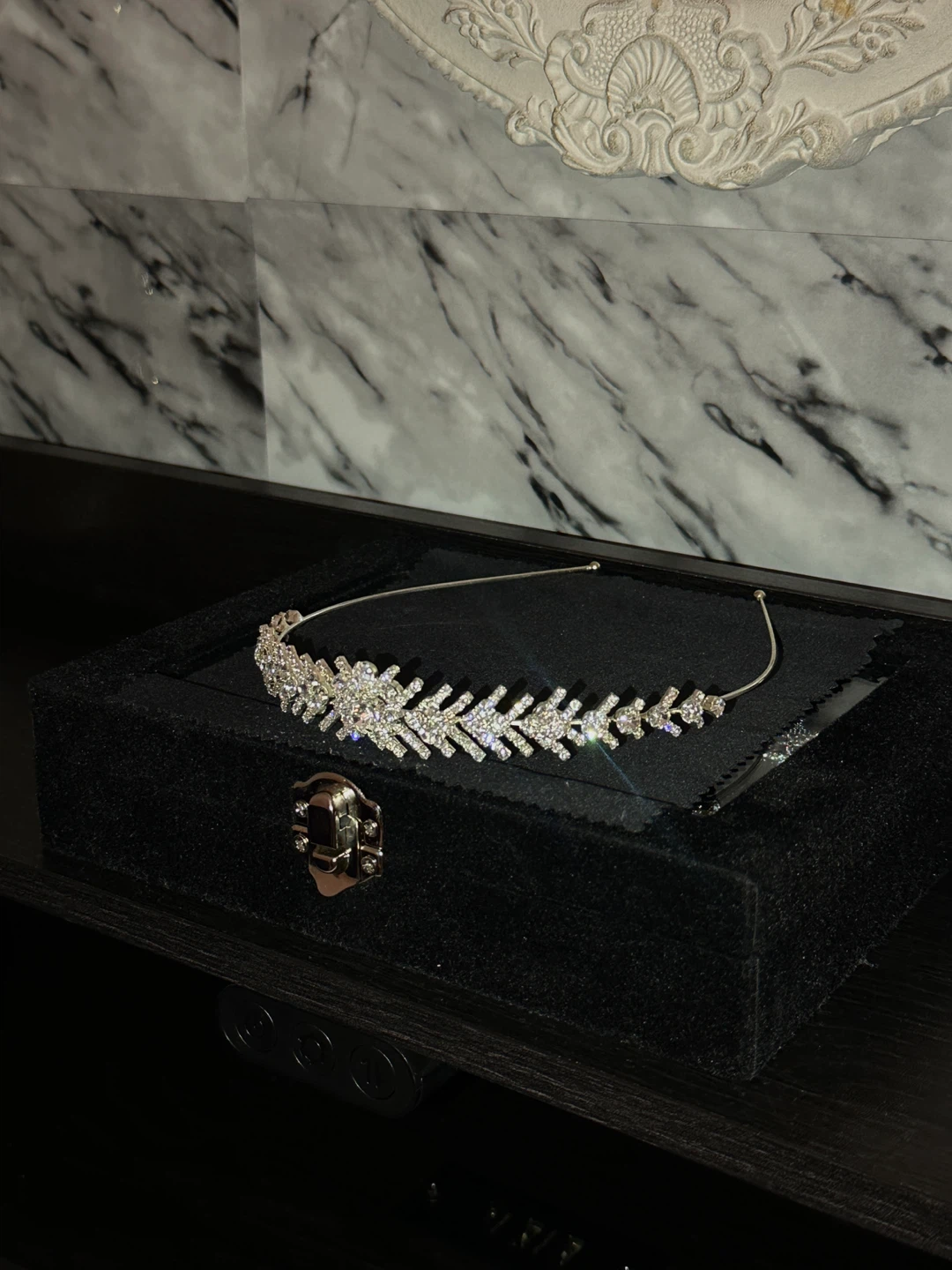 Rhinestone Leaf Tiara