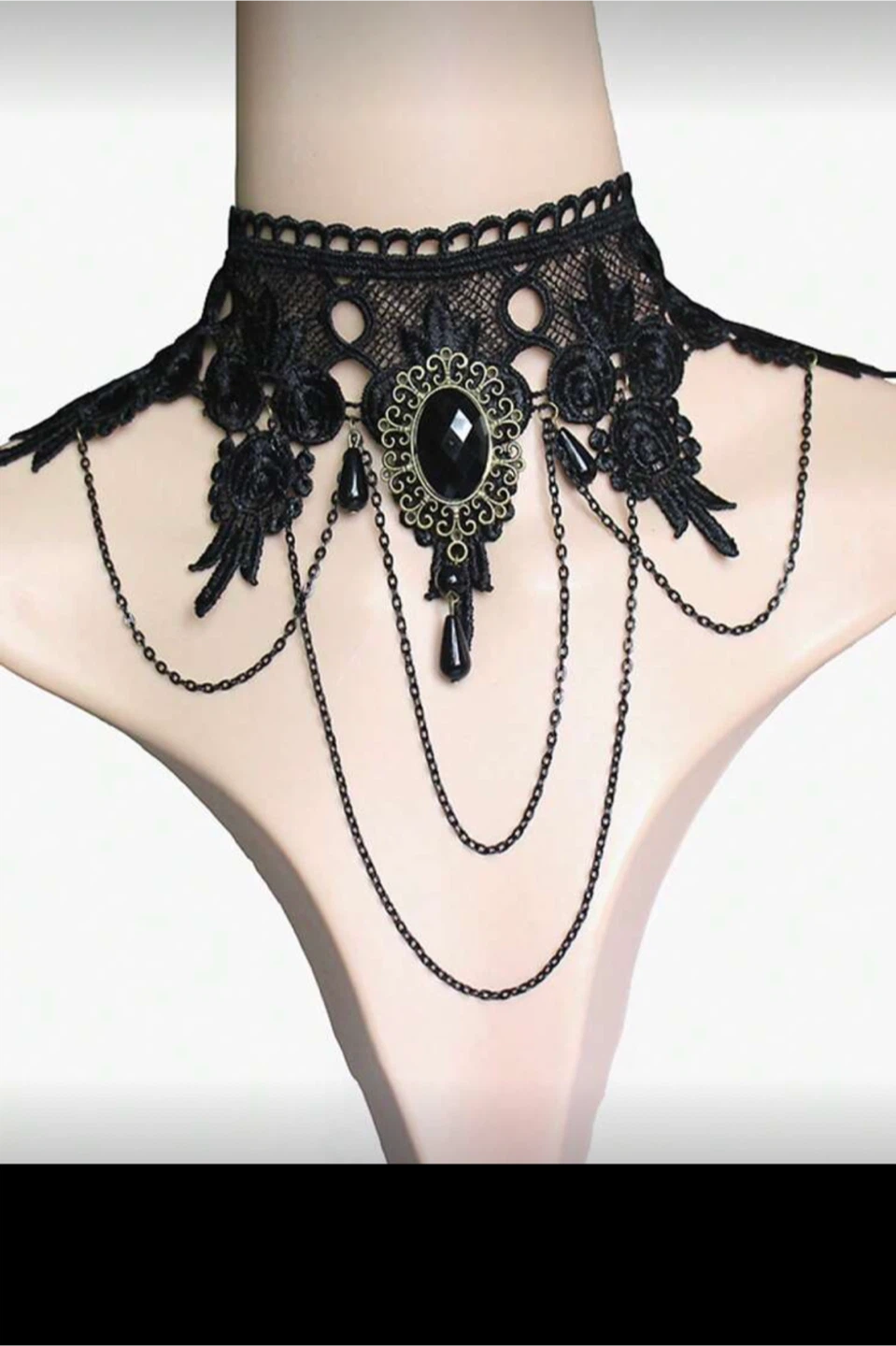 Black Lace Choker Necklace