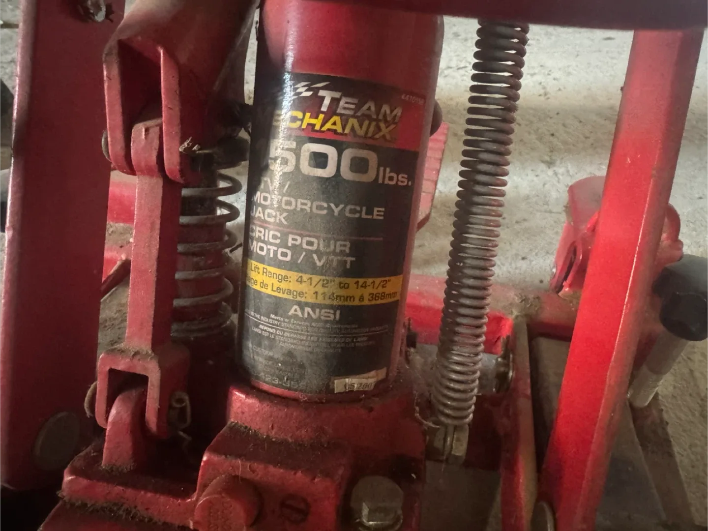 Team Mechanix 500 lbs Motorcycle Jack image indicator(4)