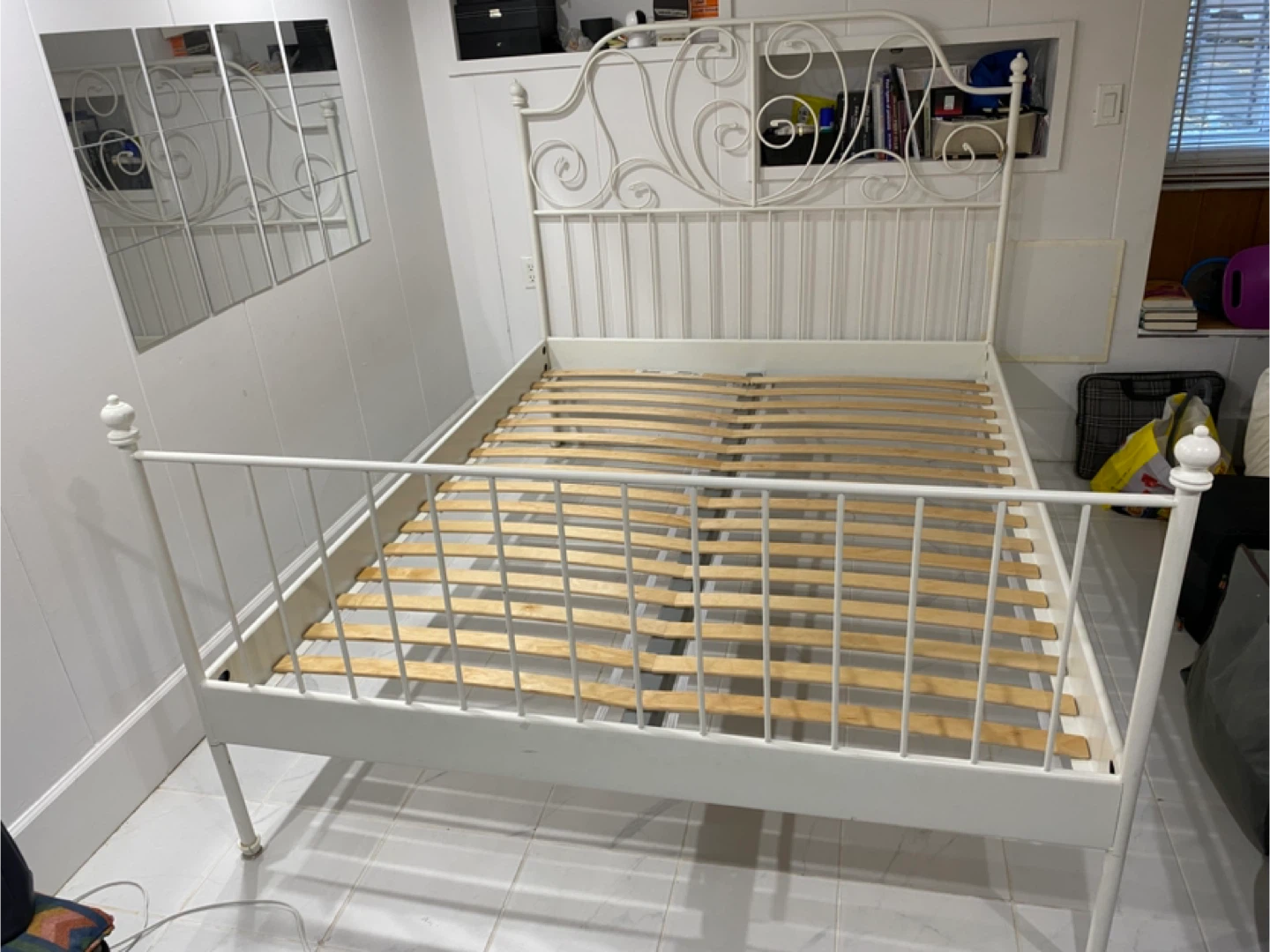 IKEA REIVIK White Queen Bed Frame