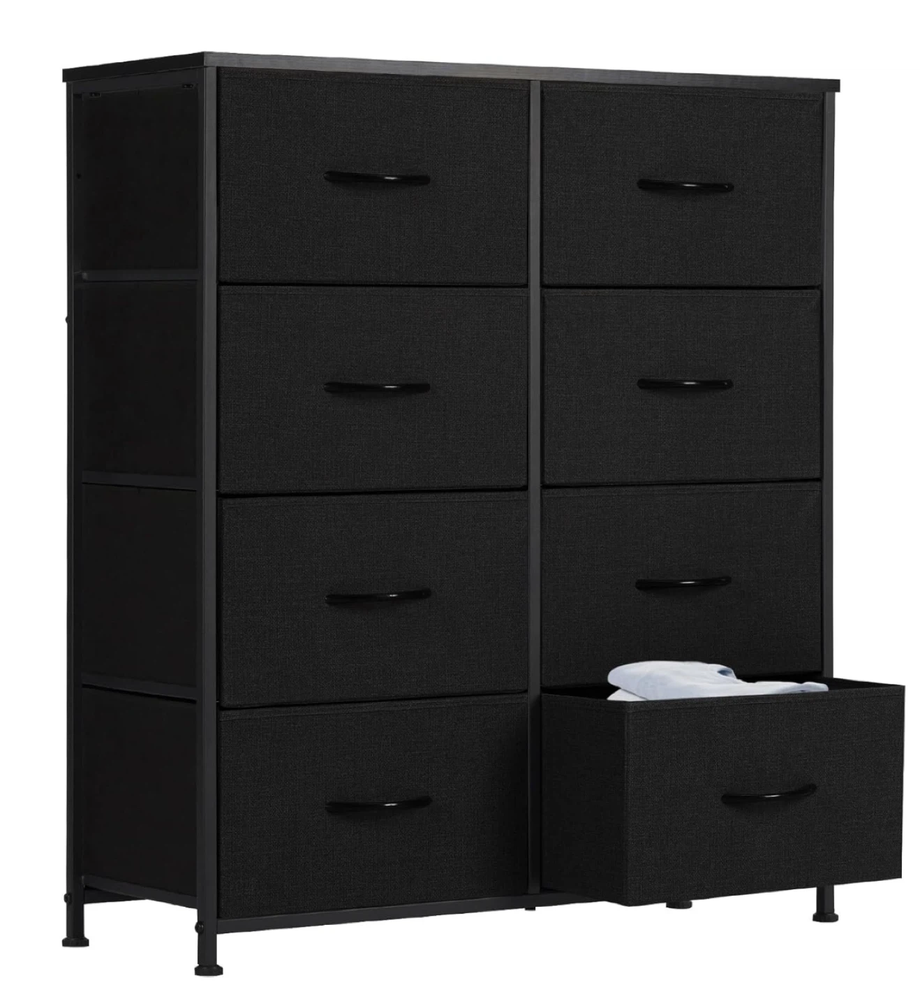 Black 8-Drawer Dresser Storage Tower