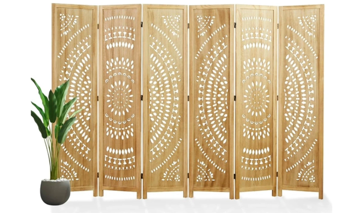 Wood Room Divider Screen