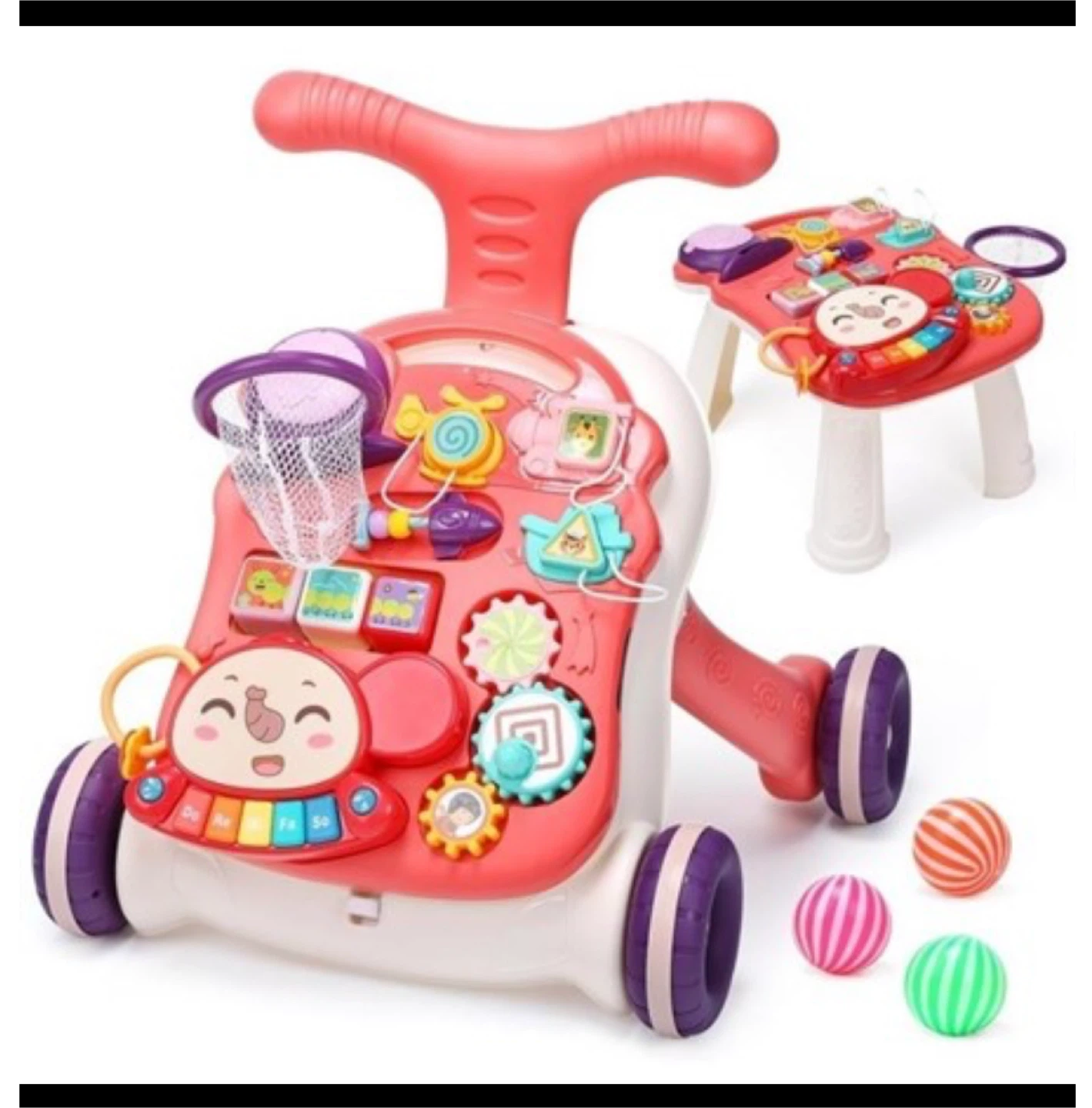CUTE STONE 2 in 1 Sit-to-Stand Baby Walker
