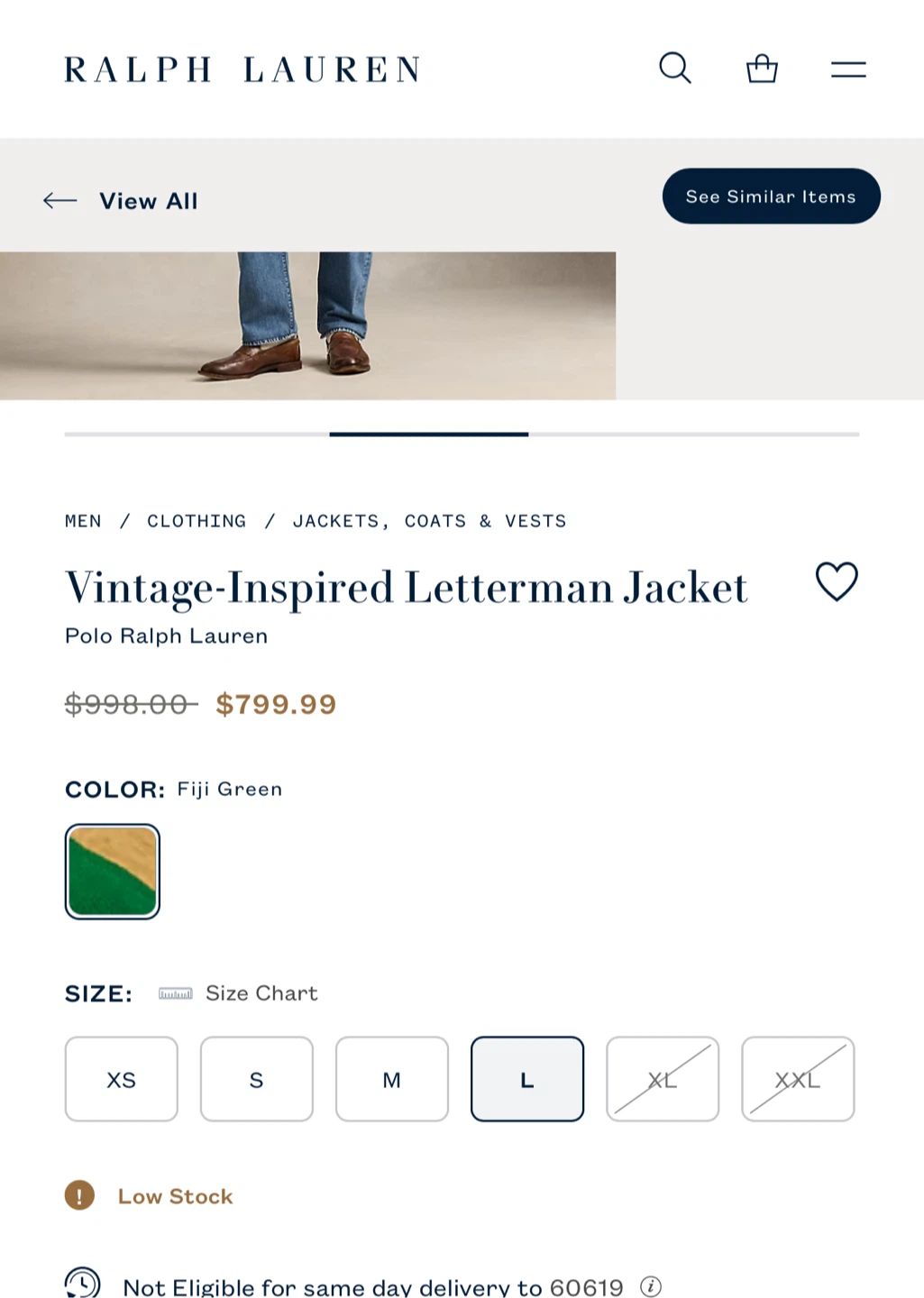 Polo Ralph Lauren Vintage-Inspired Letterman Jacket - L - photo 4