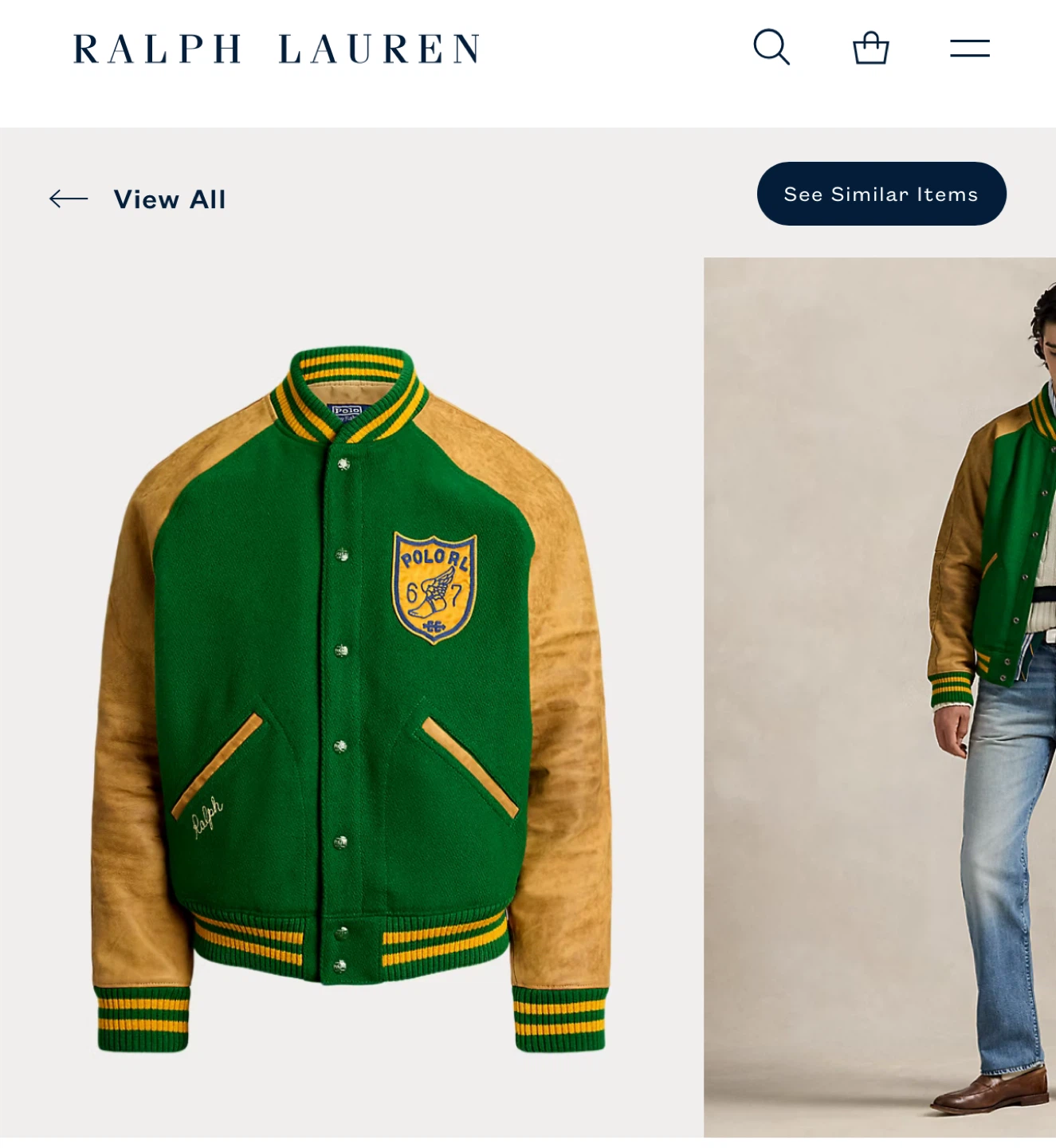 Polo Ralph Lauren Vintage-Inspired Letterman Jacket - L - photo 3