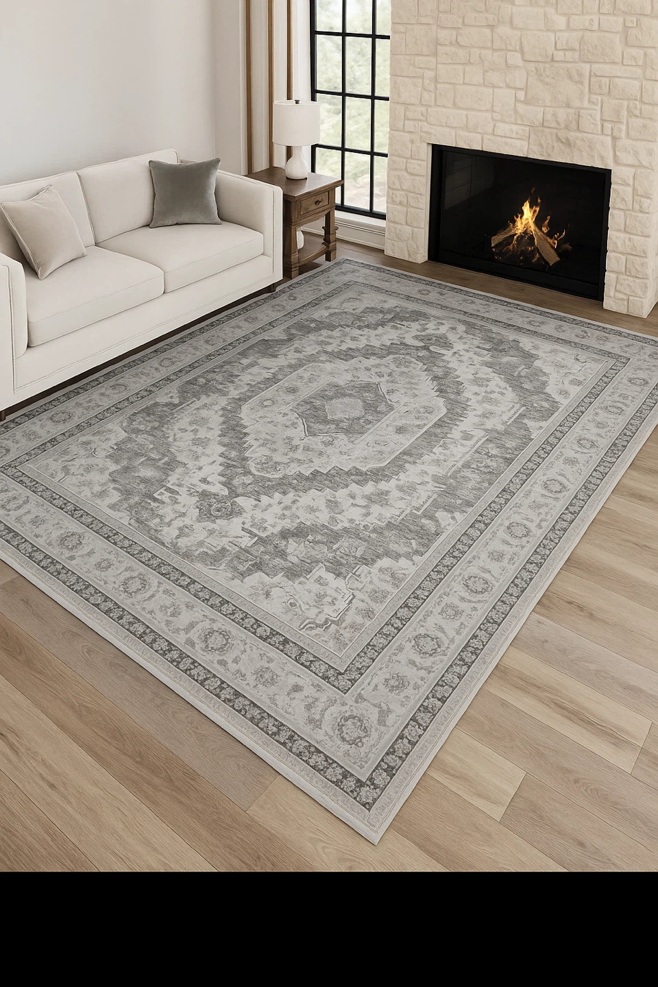Grey Area Rug - Durable & Long Lasting