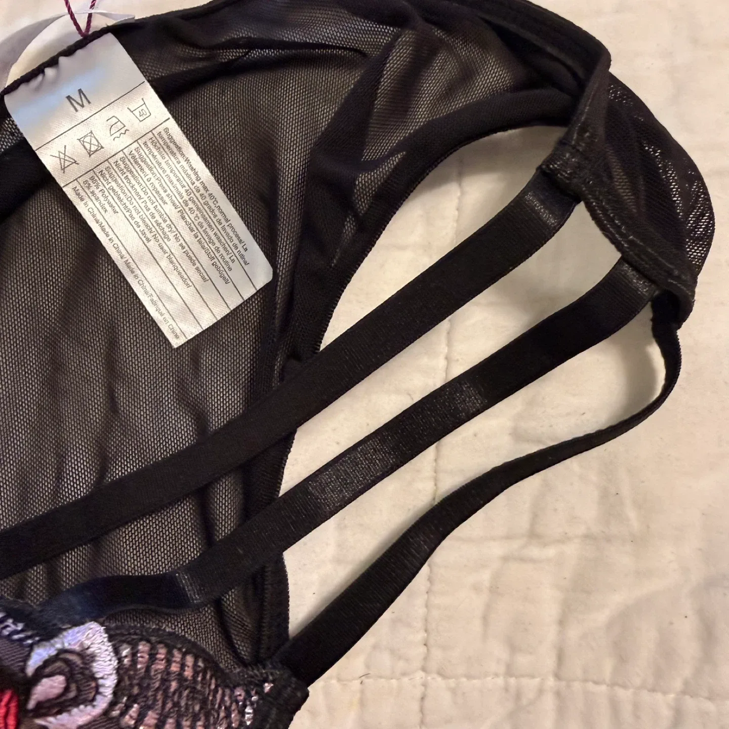 🦋 BNWT! Mesh Strappy Butterfly Embroidered Panties - Size Medium image indicator(2)