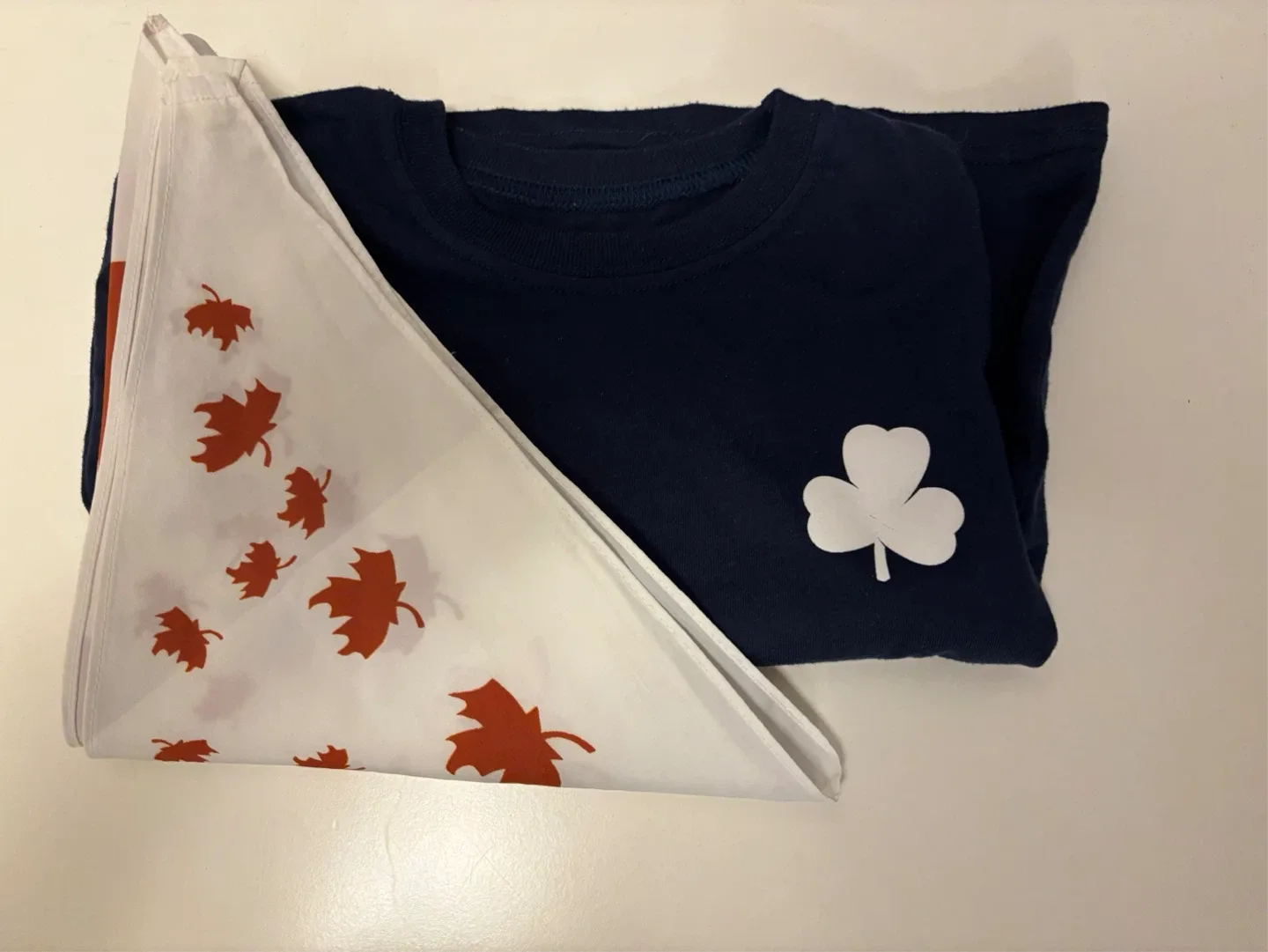 Guides Embers Navy Uniform T-Shirt Size 4 and neckerchief