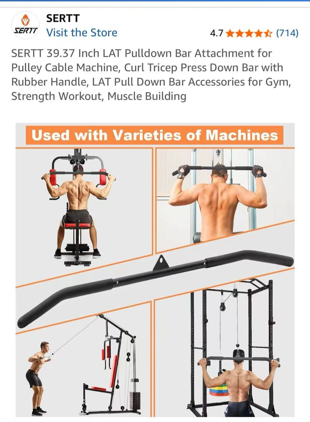 SERTT LAT pulldown bar 39.37-inch - photo 2
