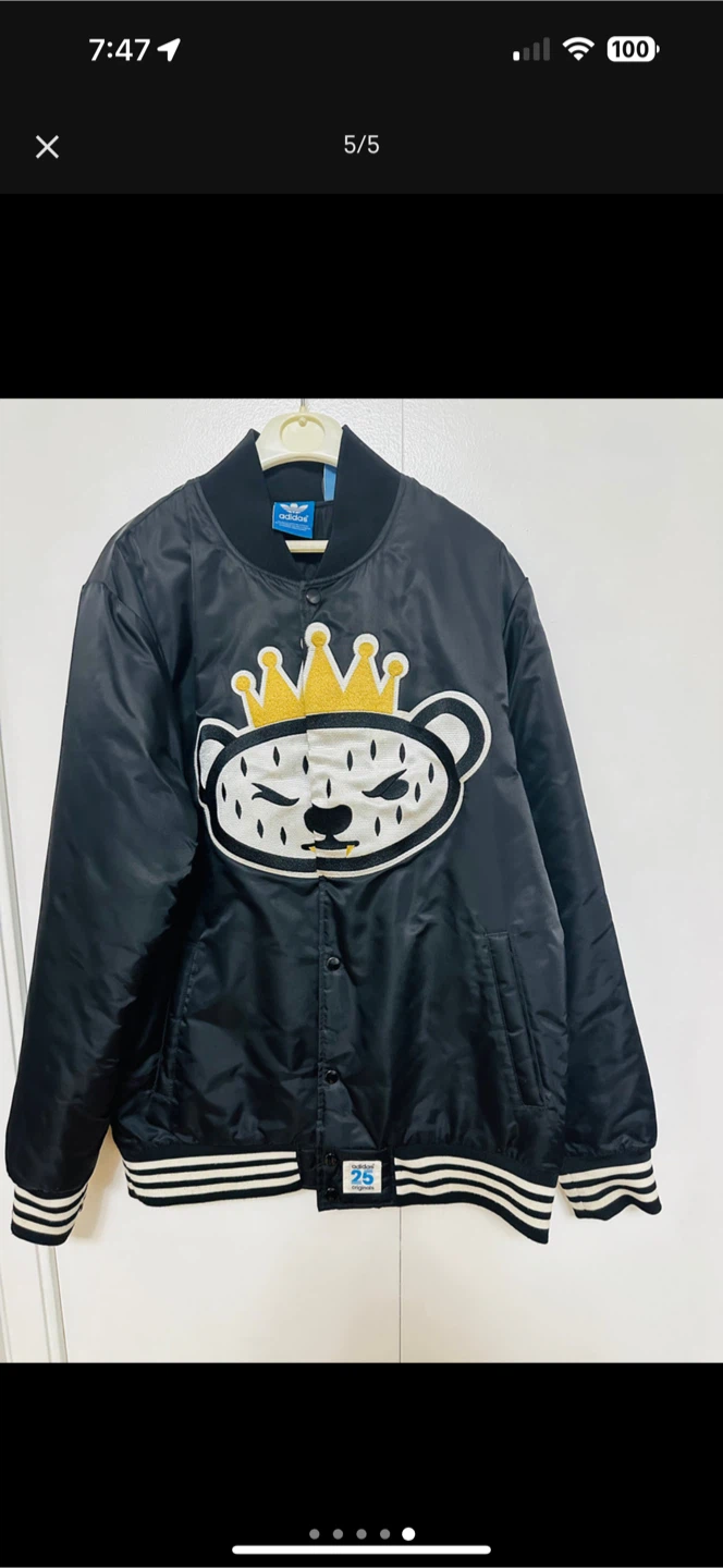 Adidas Originals 25 Black Bomber Jacket - Size L - photo 4