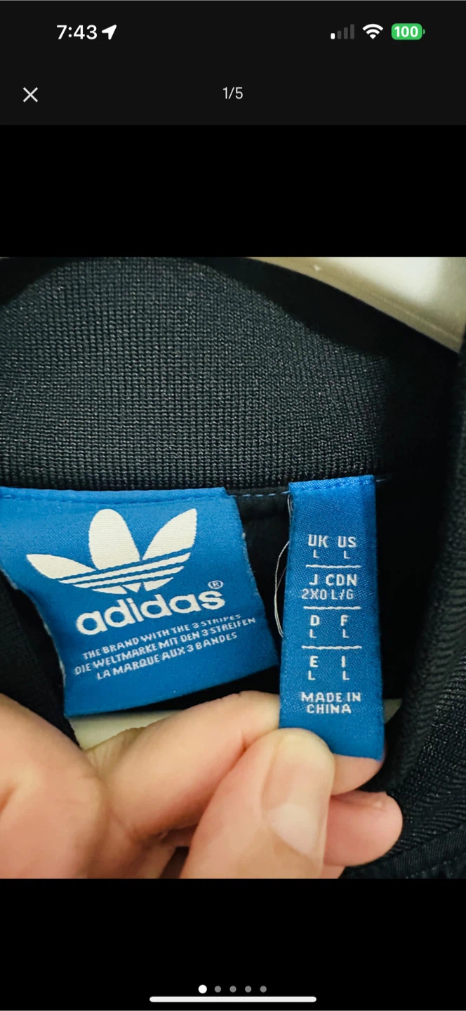 Adidas Originals 25 Black Bomber Jacket - Size L