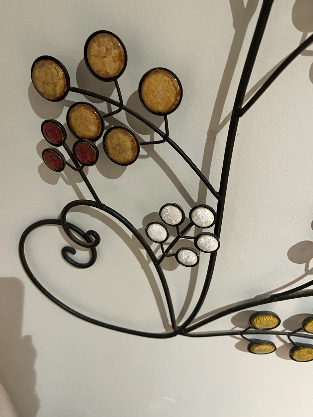 Set of 2 Metal Wall Decor - Floral Design - photo 2