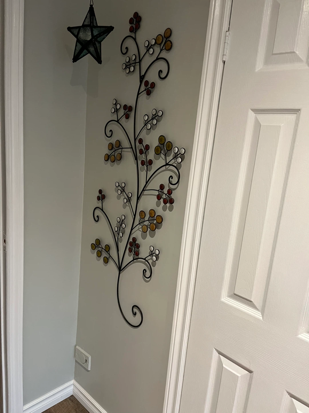 Set of 2 Metal Wall Decor - Floral Design - photo 3